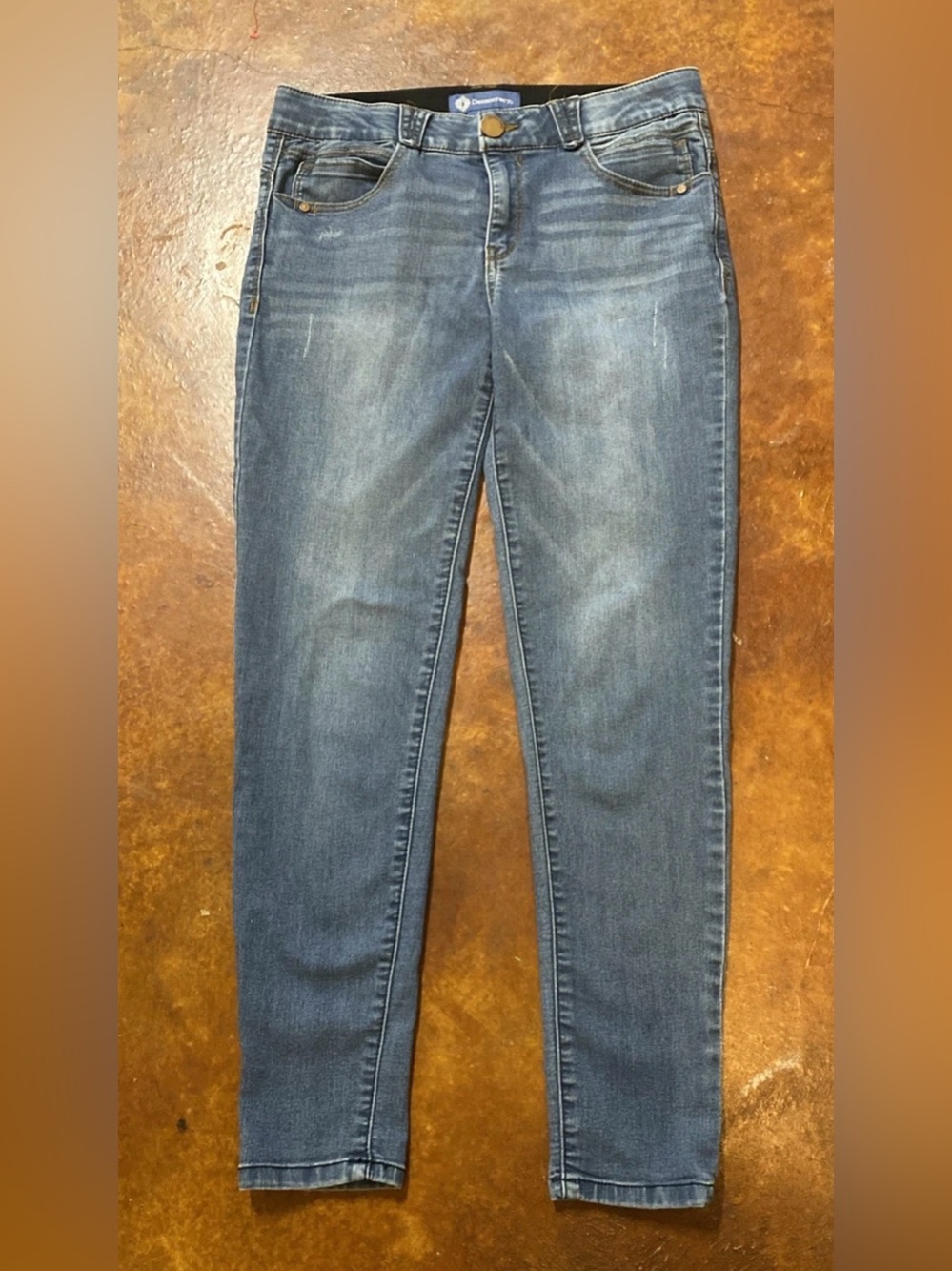 Democracy AB solution Technology Blue Jeans Size 10 Mid Rise Ankle Skimmer Denim